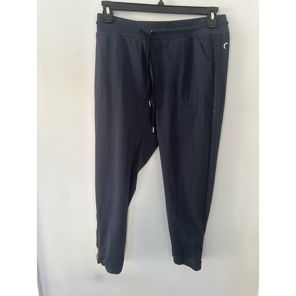 Zyia Active Peak Womens Large Ankle Zip Joggers Navy Blue - Picture 1 of 12